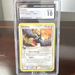 Pokemon Swellow 15/17 POP Series 1 2004 CGC 10 Regular Card 70 HP English TCG - Image 1