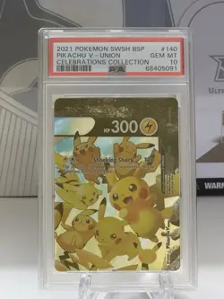 PSA 10 GEM MINT Pikachu V-Union SWSH140 Celebrations Pokemon Card - Image 1