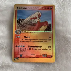Pokemon TCG Blaziken EX Ruby and Sapphire Card 15/109 Reverse Holo Rare LP - Image 1