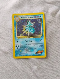 Misty's Seadra #9 Holo Prerelease Gym Heroes Pokemon Card LP - Image 1