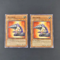 Yugioh TCG - 2x Drillroid - CRV-EN009 - Unlimited - Common - LP - Monster - 2005 - Image 2