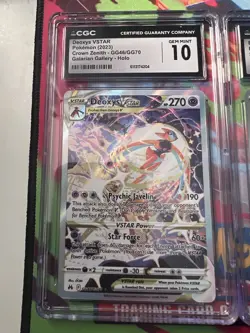 CGC 10 Deoxys VSTAR GG46/GG70 Crown Zenith Galarian Gallery Ultra Rare Holo Card - Image 1