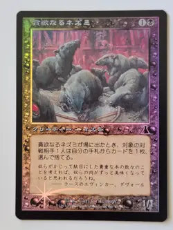 FOIL RAVENOUS RATS Urza's Destiny Japanese JPN EX++ MTG Magic FREE Shipping - Image 1