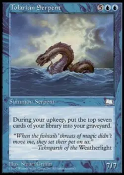 1x Tolarian Serpent Heavy Play MTG Magic - Kid Icarus - - Image 1