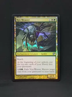 Nyx Weaver LP Foil MTG Journey into Nyx 153/165 B/G Ench Creature Delve EDH 001 - Image 1