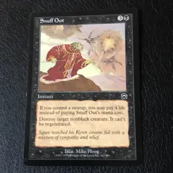 Snuff Out x1 Mercadian Masques Ex Condition See Pics - Image 1