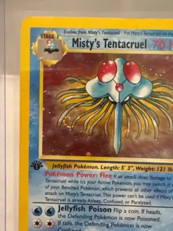 Pokemon Mint 1st Edition Holo Misty's Tentacruel Gym Heroes 10/132 W/ Holo Swirl - Image 2