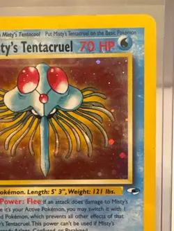 Pokemon Mint 1st Edition Holo Misty's Tentacruel Gym Heroes 10/132 W/ Holo Swirl - Image 3