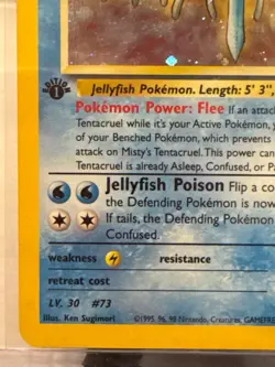 Pokemon Mint 1st Edition Holo Misty's Tentacruel Gym Heroes 10/132 W/ Holo Swirl - Image 5
