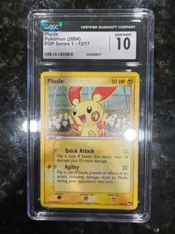 2004 Plusle 013/017 Pokemon POP Series 1 Regular CGC 10 - Image 3