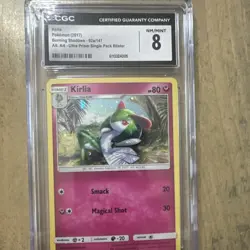 Pokemon TCG Burning Shadows Kirlia 92a/147 Alt Art Ultra Prism Holo CGC 8 - Image 1