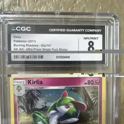 Pokemon TCG Burning Shadows Kirlia 92a/147 Alt Art Ultra Prism Holo CGC 8 - Image 4