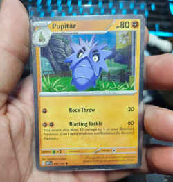 🪨✨ Pupitar - 2023 #106/197 - Obsidian Flames - Pokemon Cosmos - Holo Rare - NM - Image 2