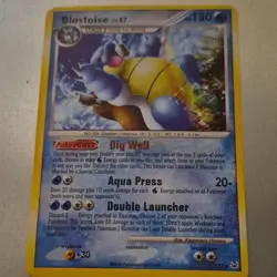 Pokemon Blastoise LV.47 Holo Rare 2/127 Platinum 2009 English Card VLP - Image 1