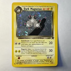 Dark Magneton Holo From Team Rocket 11/82 Pokemon TCG LP With Swirl 🌀 - Image 1