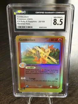 Pokemon TCG “Combusken” 28/109 EX Ruby & Sapphire Reverse Holo CGC 8.5 2003 - Image 1