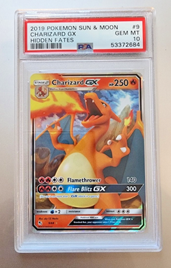 2019 Pokemon SM Hidden Fates Charizard GX #9/68 PSA 10 GEM MINT - Image 1