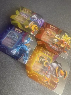 Pokemon Paradox Destinies Tins (Set of 4) (NEW/SEALED) - Image 1