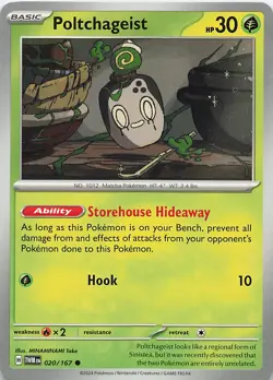 Poltchageist 020/167 Common Twilight Masquerade Pokemon Near Mint - Image 1