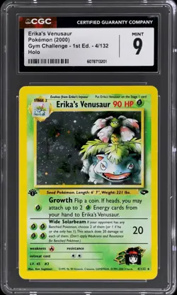Pokemon TCG 1st Ed. Erika's Venusaur Gym Challenge 4 Holo. CGC 9. - Image 1