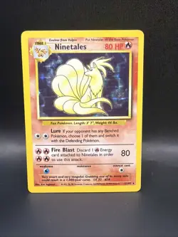 Ninetales 12/102 Base Set Holo Pokemon TCG Unlimited Holo Rare WOTC - Image 1