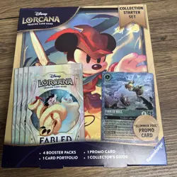 Disney Lorcana: Fabled Collection Starter Set Glimmer Foil Promo New Sealed - Image 1