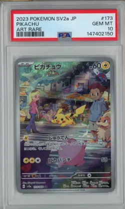 PSA 10 Pikachu 173/165 AR Gem Mint Japanese Pokemon Card - Image 1