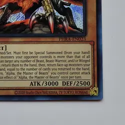 Yugioh TCG - Alpha, The Master of Beasts - PHRA-EN023 LP/NM Secret Rare 1st 2020 - Image 3