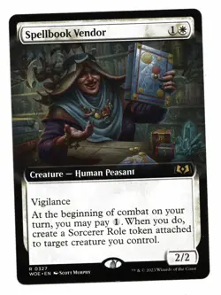 Magic the Gathering MTG Card: Spellbook Vendor Extended Art #0327 WOE Rare! NM - Image 1