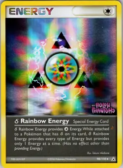 Pokemon Holon Phantoms Delta Rainbow Energy 98/110 Reverse Holo Stamped Card - Image 1