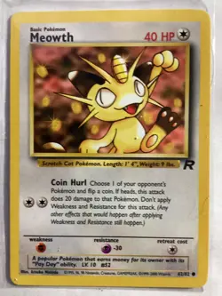 Meowth - 62/82 - Pokemon Team Rocket 1st Edition Card WOTC Mint - Image 1