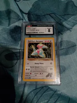 Pokemon Graded Sabrina's Porygon #137 Japanese 1999 Gym 2 CGC 8 - Image 1