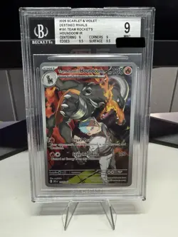 Pokemon TCG Team Rockets Houndoom 191/182 Destined Rivals BGS 9 Mint - Image 1