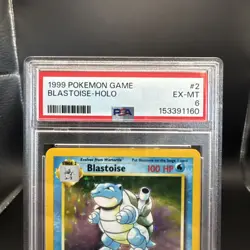 1999 Pokemon Game Blastoise #2 Holo English Graded PSA 6 - Image 2