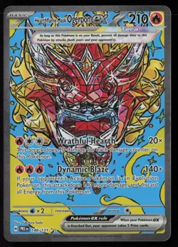 Hearthflame Mask Ogerpon ex - 148/131 Holo SV: Prismatic Evolutions Pokemon NM - Image 1