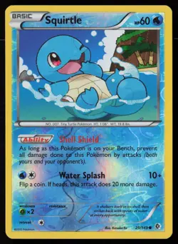 Squirtle 29/149 Common Boundaries Crossed Pokemon Reverse Holo Moderately Played - Image 1