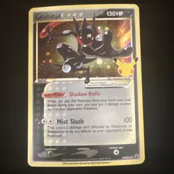Pokemon TCG Greninja Gold Star SWSH144 - Celebrations Black Star Promo - Image 1