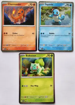 Charmander Squirtle Bulbasaur | 151 | Poster Collection Promo Set | Pokemon TCG - Image 1