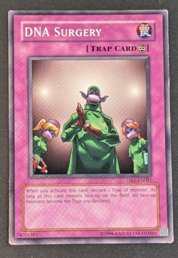 Yugioh TCG - 1x DNA Surgery - DB1-EN081 - LP - Unlimited - Common Dark Beginning - Image 1