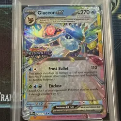 2025 Pokemon Prismatic Evolutions Glaceon Ex Surprise Box #026 PSA 9 - Image 2