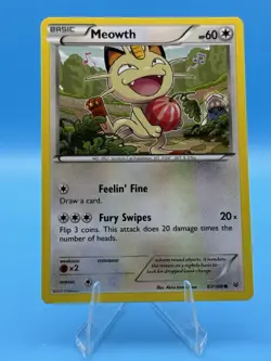 Meowth 67/108 Common Roaring Skies Pokemon Near Mint - Image 1