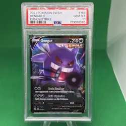 2021 POKEMON SWORD & SHIELD FUSION STRIKE #156 GENGAR V PSA 10 - Image 1
