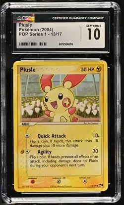 2004 Plusle 013/017 Pokemon POP Series 1 Regular CGC 10 - Image 1