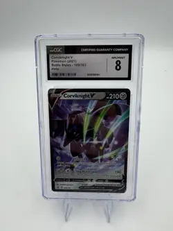 Pokemon 2021 CORVIKNIGHT V 109/163 HOLO BATTLE STYLES CGC 8 - Image 1