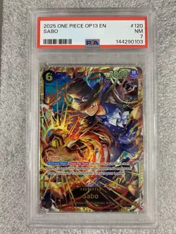 2025 One Piece OP13 Sabo SEC Art PSA 7 - Image 1