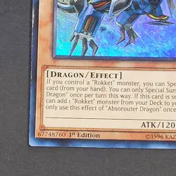 Yugioh TCG - Absorouter Dragon - SDRR-EN005- LP- 1st Edition - Super Rare - 2019 - Image 3