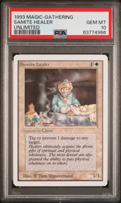 Samite Healer - Unlimited - MTG - GEM MINT - PSA 10. POP 18. More MTG in Store. - Image 1