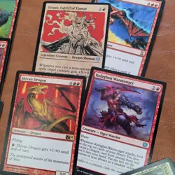 Custom Commander MTG Deck Magic = Tribal DRAGONS Piru the Volatile Mardu Wedge - Image 4