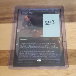 1x Tragic Slip, Borderless Art Foil, Secret Lair Drop 7043, Magic MTG NM 001 - Image 5