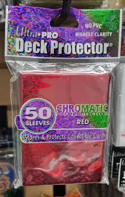 ULTRA PRO CHROMATIC RED DECK PROTECTOR SLEEVES (STANDARD SIZE) 50ct - Image 1